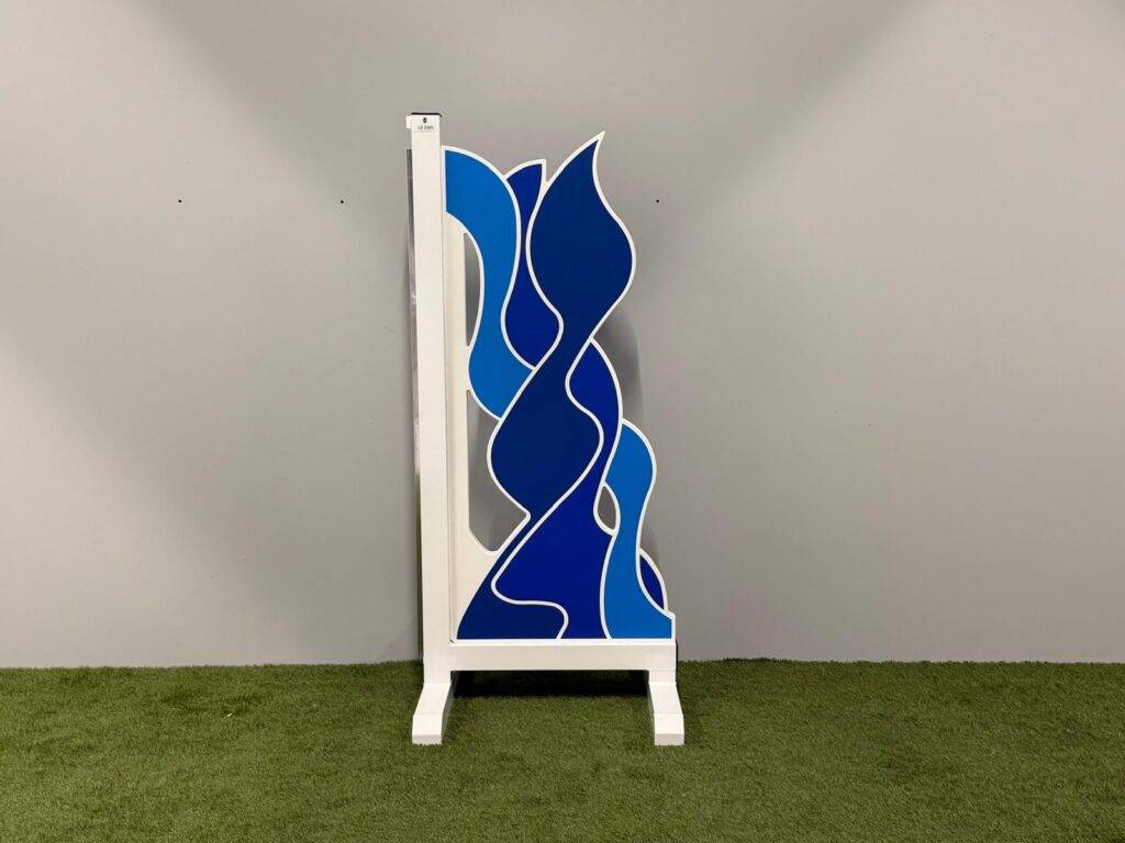 Competitie staander aluminium/hout 80 x 175 cm